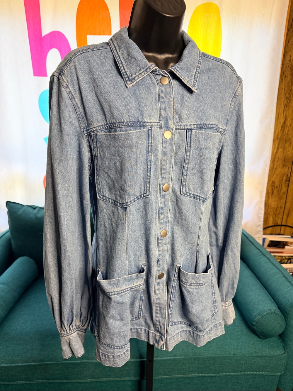 Fabulous H&M Garden Pocket Denim Frock Jecket - Picture 5 of 12